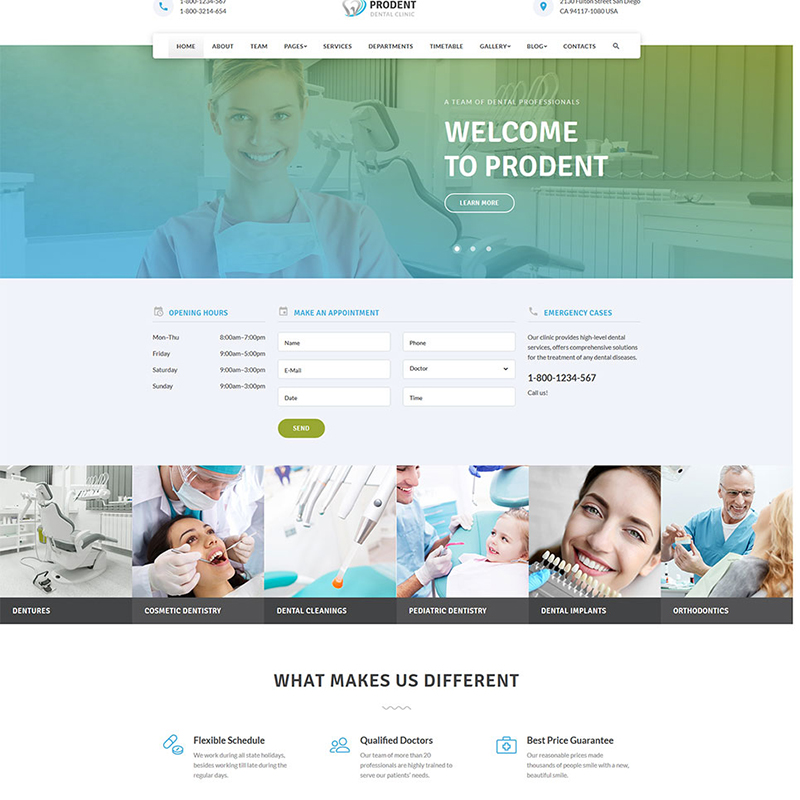 Dentistry Clean Multipage Website Template    