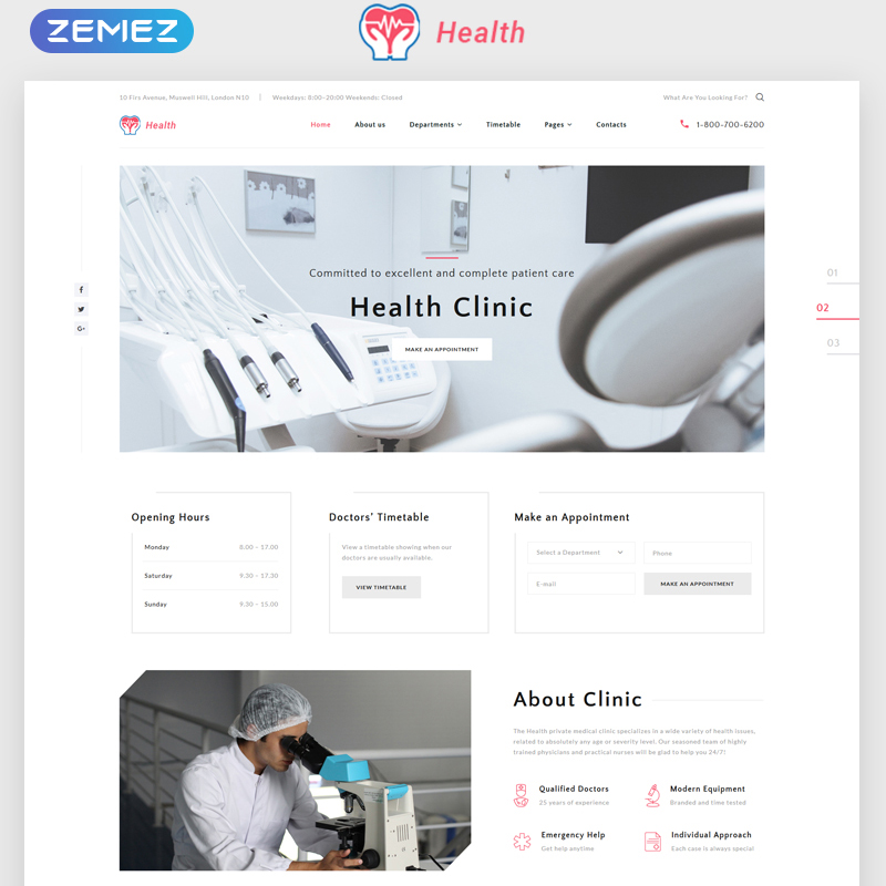 Clinic Multipage HTML5 Template    