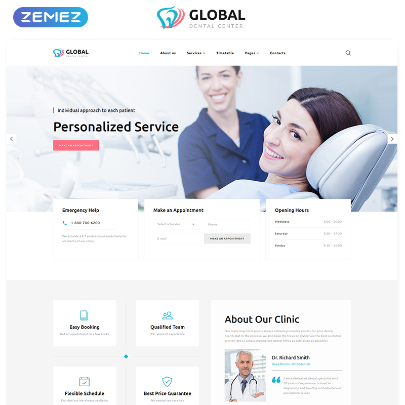 Dental Center Multipage HTML5 Template    