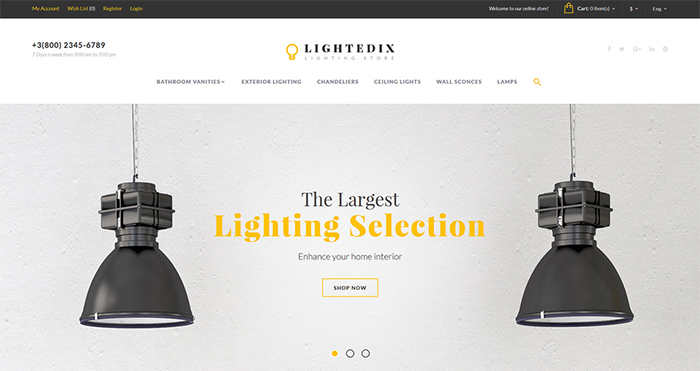 Lighting & Electricity Responsive OpenCart Template