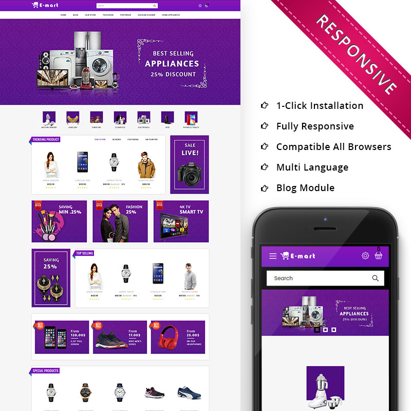 Emart - Mega Store Responsive Premium OpenCart Template